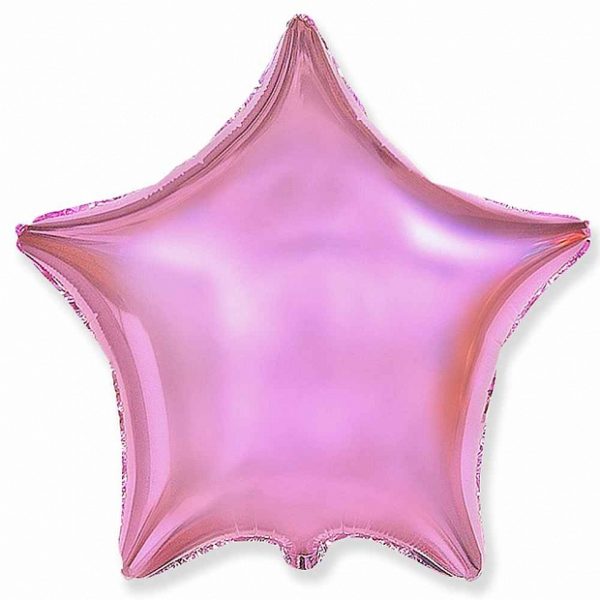 Фольгированный шар звезда светло-розовая