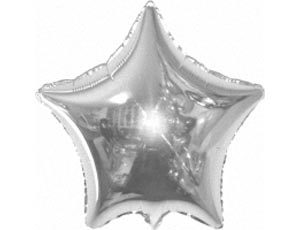 Фольгированный шар - Звезда Серебряная